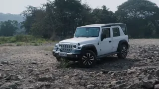 Mahindra Thar ROXX on rocks